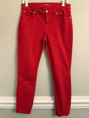 7 For All Mankind jeans, vguc, red, 31